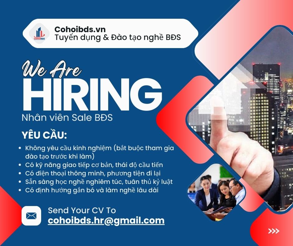 Tuyển Dụng Nhân Viên Kinh Doanh Bất Động Sản Phường Chợ Lớn - Thu Nhập Cao, Hoa Hồng Hấp Dẫn Tại CoHoiBDS 4 Nộp đơn ứng tuyển vị trí nhân viên kinh doanh bất động sản phường Tân Sơn Nhất
