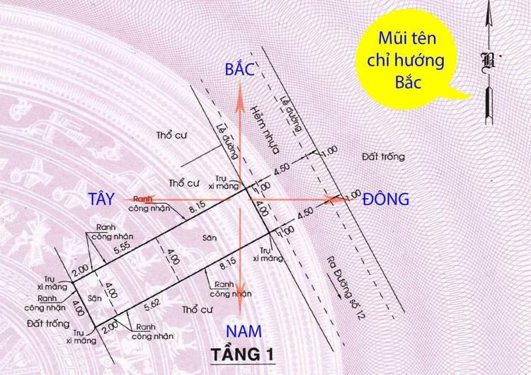 Có thể xác định hướng nhà dựa trên bản đồ hoặc giấy tờ đất.