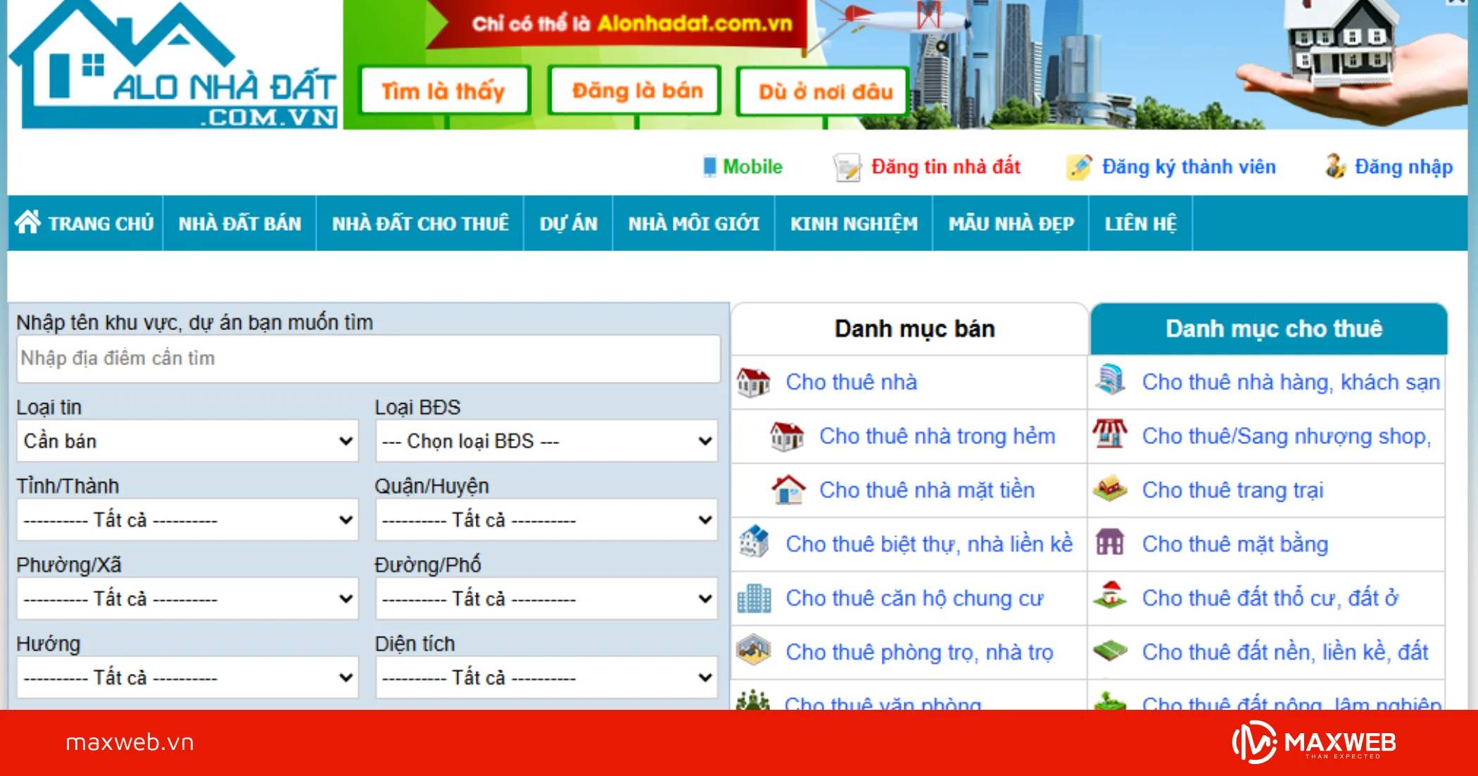 alonhadat.com .vn cac nen tang dang tin bds hieu qua